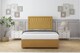 image 1 of Sloomy Somerset Mustard Plush Divan Bed With Mattress 2 Drawers Footend With 26" Strutted Headboard 6' Super King | Gold | Mustard | Super King | 1