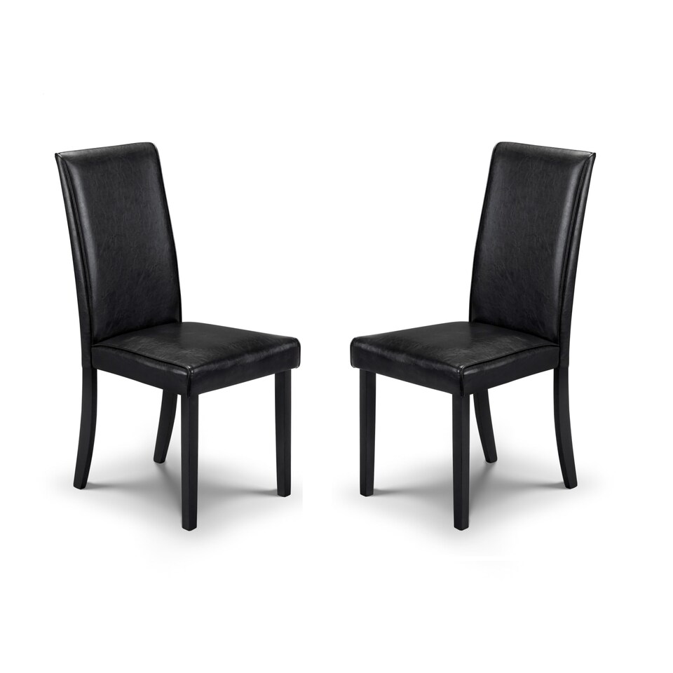 image 1 of Kensington Elegant Black Dining Chairs - Set of 2