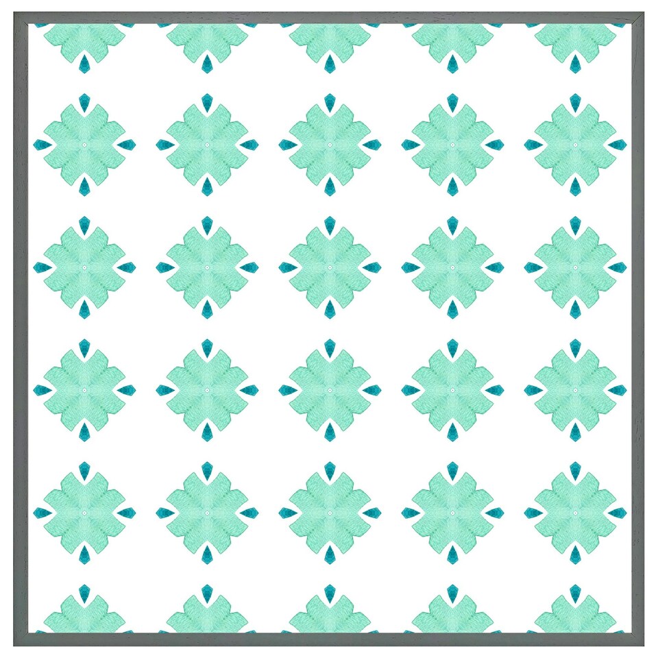 image 1 of Green uncommon boho chic summer design (Picutre Frame) Brown | Oak | S