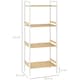 image 3 of HOMCOM 4-Tier Bamboo Bathroom Shelf with Adjustable Rack, Natural, White