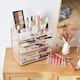 image 2 of Beautify 5 Tier Acrylic Makeup Storage with Champagne Frame