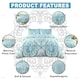 image 4 of VELVETIO Margaux Printed Duvet Cover Set Reversible Polycotton Easy Care Beddings Blue | Double