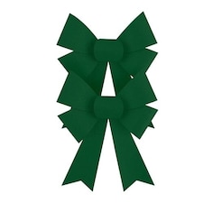 Forest Green Velour Christmas Gift Bows - Pack of 2