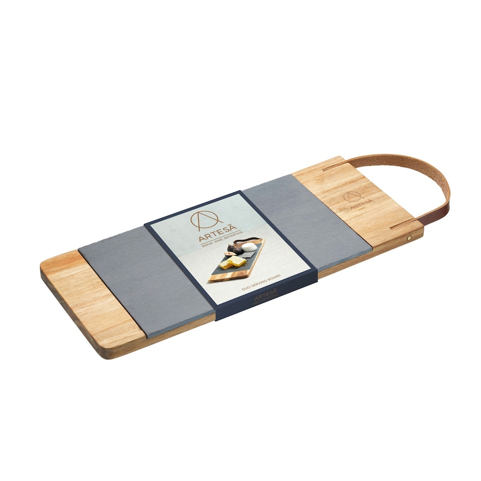 image 1 of Artesà Acacia Wood & Slate Serving Board