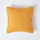 image 1 of Homescapes Cotton Plain Mustard Yellow Cushion Cover - 45 x 45 cm | Yellow | Mustard Yellow | 1