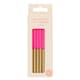 image 2 of Table Fun Pink & Gold Birthday Candles - Bulk Party Candles -  144 Pack