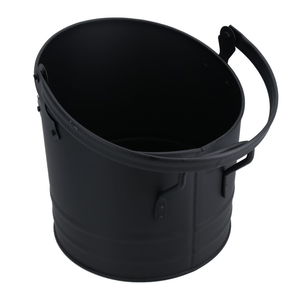 image 1 of Set of 2 Nesting Round Coal Bucket Log Burner Scuttle Wide Mouth Fire Fireplace