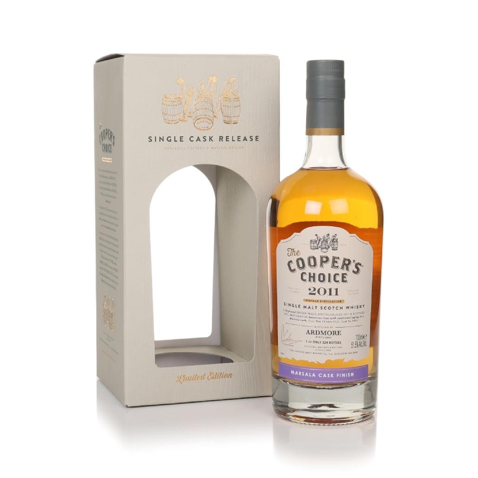 image 1 of Ardmore - Cooper's Choice -  Single Marsala Cask No. 9405 2011 10 year old Whisky | Multi | sweet barbeque smoke and spices; juicy sweet malt with peat ash and brown sugar; long and warming with lingering smoke and more fruit | 1
