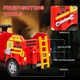 image 4 of AIYAPLAY Ride on Fire Truck, 12V Kids Electric Car with Sirens, Flashing Lights, Firefighting Tools, Music, Horn, Slow Start, Gift for Boys and Girls, Red