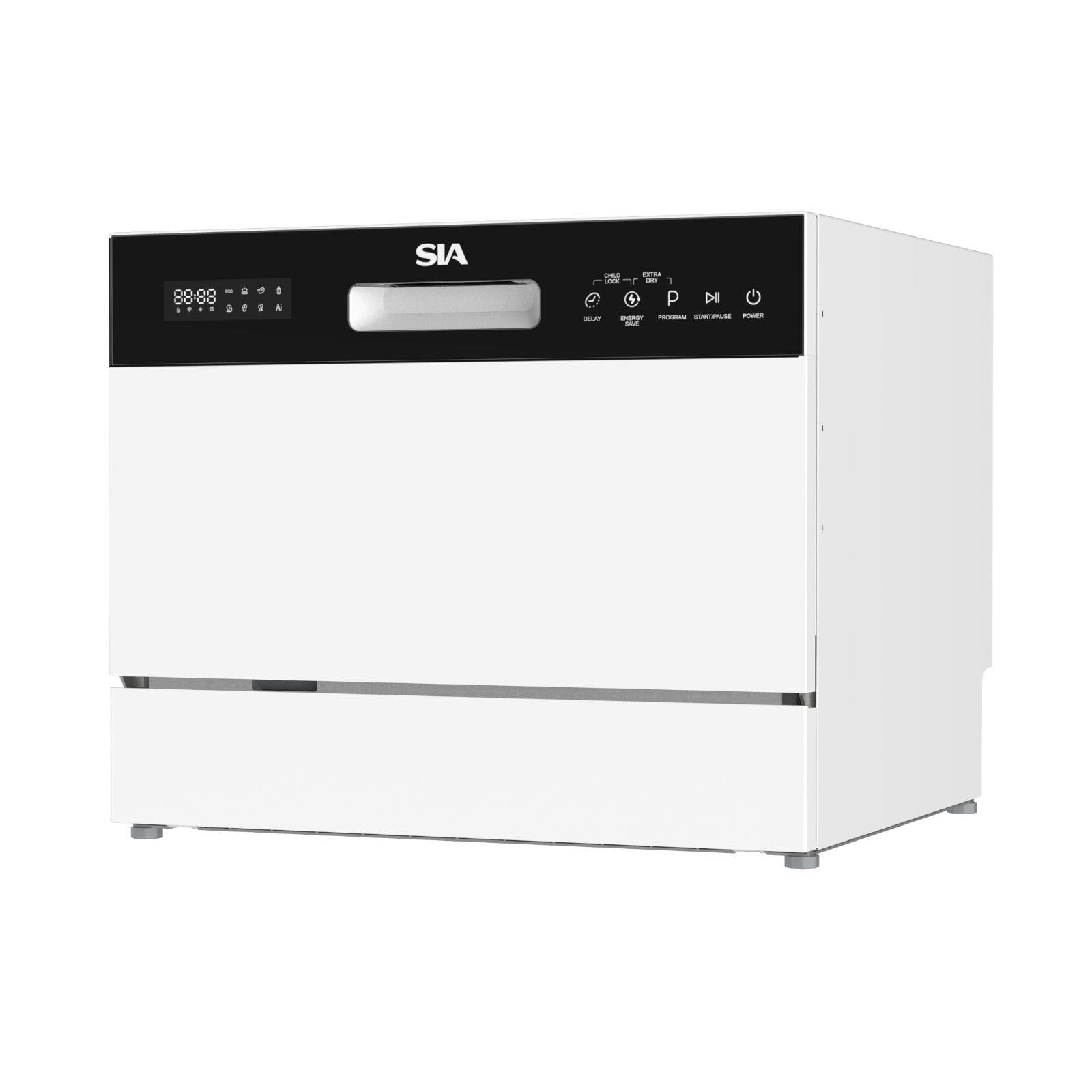 Table Top Dishwasher, 6 Place Settings, 8 Programs, White - TTD6WH