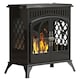 image 2 of HOMCOM Bio Ethanol Fireplace Stove, Freestanding Bioethanol Fire, Indoor Ventless Ethanol Burner with 0.9 Litres Volume, Door, Extinguisher, Steel, Tempered Glass Panel, Burns 3 Hours, 22 Inch, Black