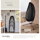 image 8 of Egg Chair Ariane with Swing Seat Frame, Thick Cushions and Protective Cover | Grey | dark grey | 1
