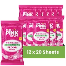 The Pink Stuff Miracle Biodegradable Floor Wipes 20 Sheets (Multipacks)