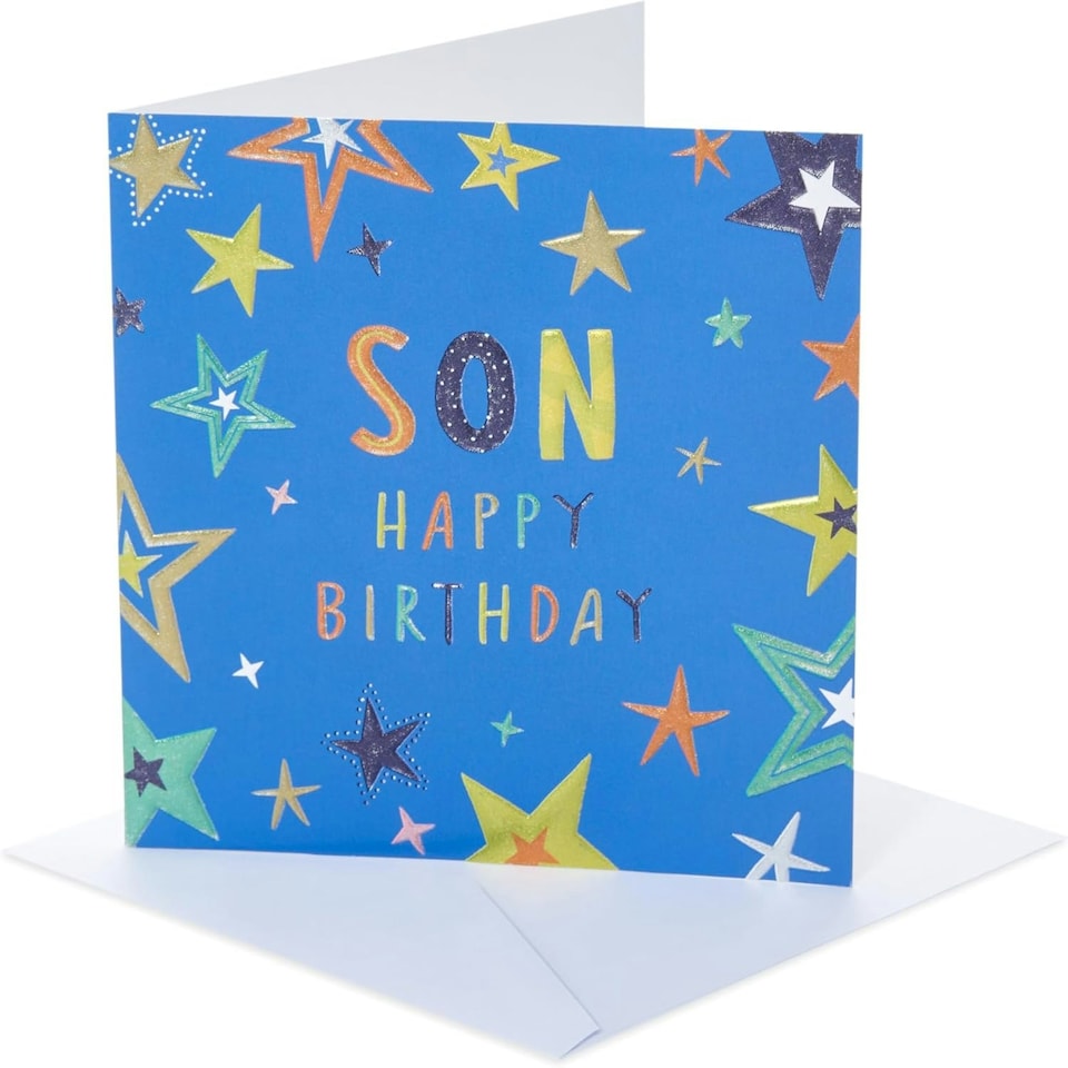 image 1 of Kindred Stars Design Son Happy Birthday Card