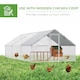 image 4 of PawHut Walk In Chicken Run Large Galvanised Chicken Coop w/ Cover 6 x 3 x 2m
