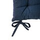 image 4 of Harbour Housewares Square Garden Chair Seat Cushions - Navy - Pack of 6 Blue