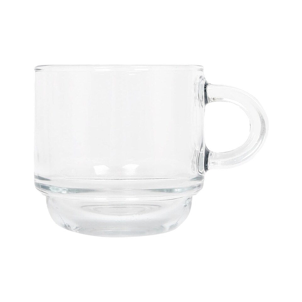 image 1 of LAV Cozy Stacking Glass Espresso Cups - 90ml - Pack of 12 | Clear | Clear