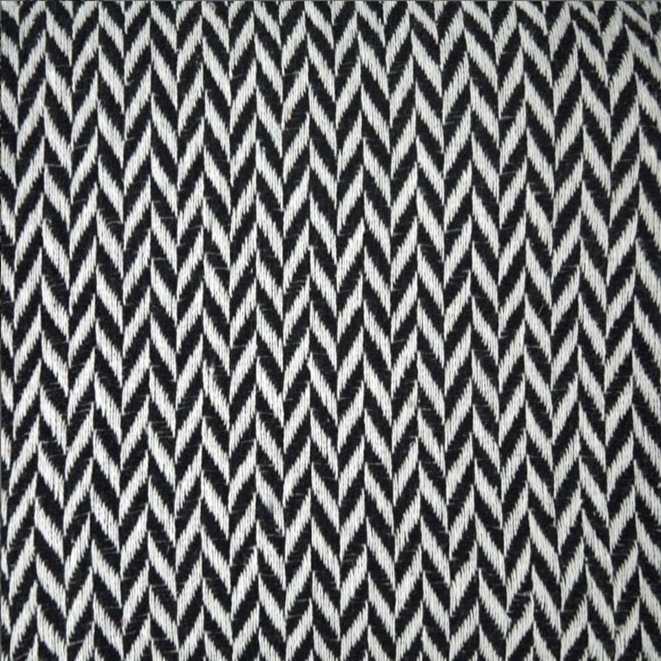image 1 of Chevron Collection Recycled Cotton Throw in Black (90" x 100") Black | Black