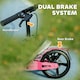 image 4 of AIYAPLAY Kids Scooter, Foldable Kick Scooter w/ Adjustable Handlebar, Pink Pink