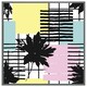 image 1 of Geometric shape & leaf print (Picture Frame) Grey | S
