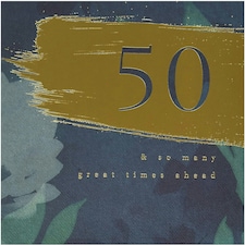 Classic Text Based Design 50th Birthday Card