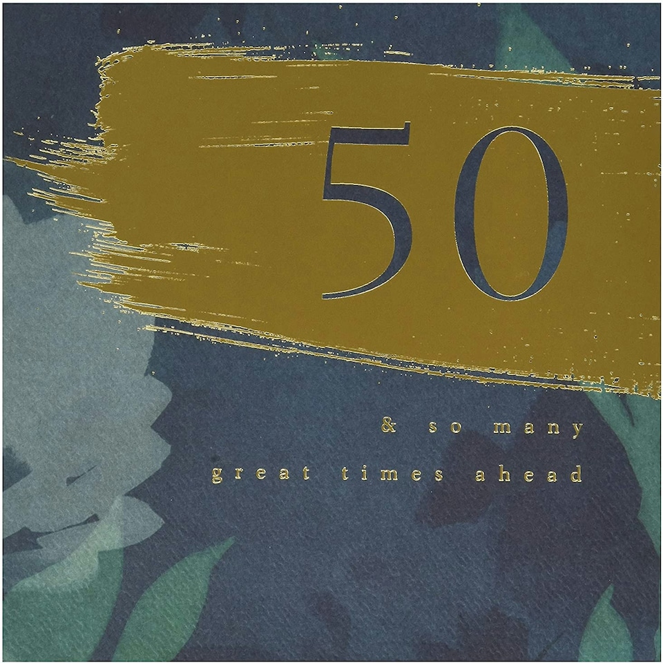 image 1 of Classic Text Based Design 50th Birthday Card