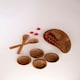 image 5 of Interiors by Premier Acacia Two Section Bean Shaped Dish, Hand Carved Wooden Divided Serving Tray, Rustic Wooden Snack Platter