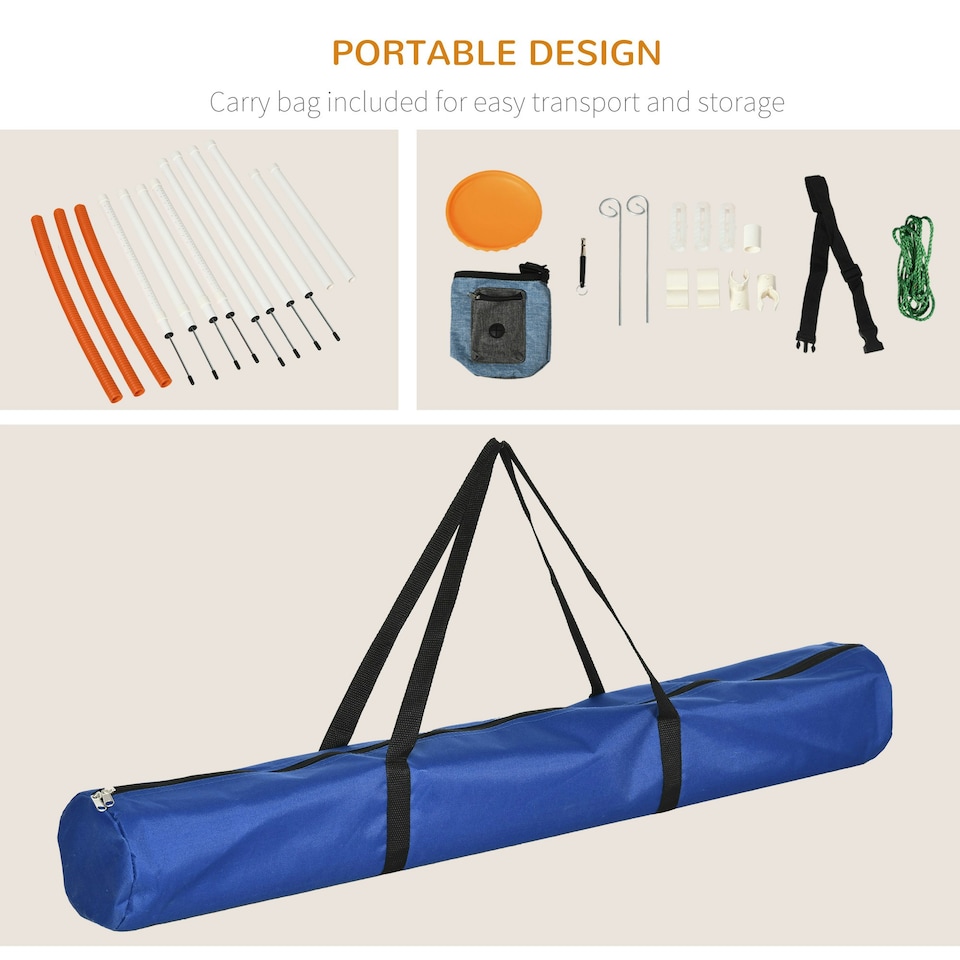 image 1 of Dog Agility Equipment Obedience Training Set for Dogs - Multicoloured