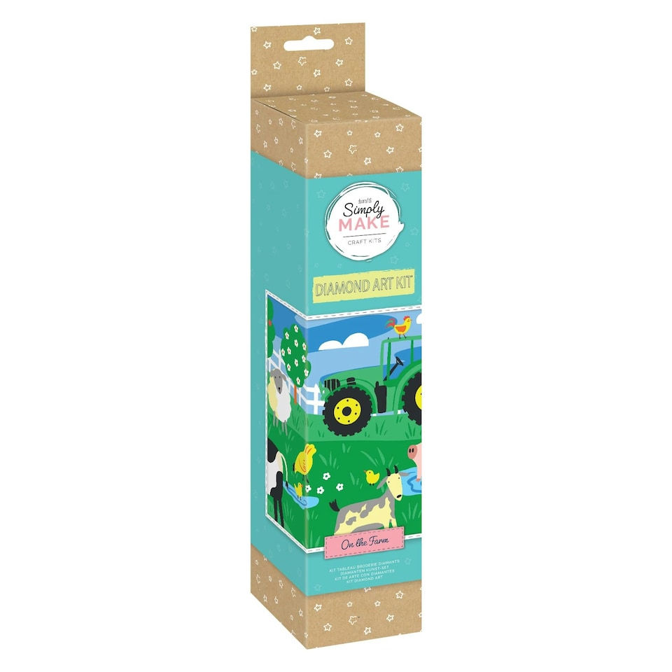 Simply Make Diamond Art Kit - On the Farm - DecoArt N/A