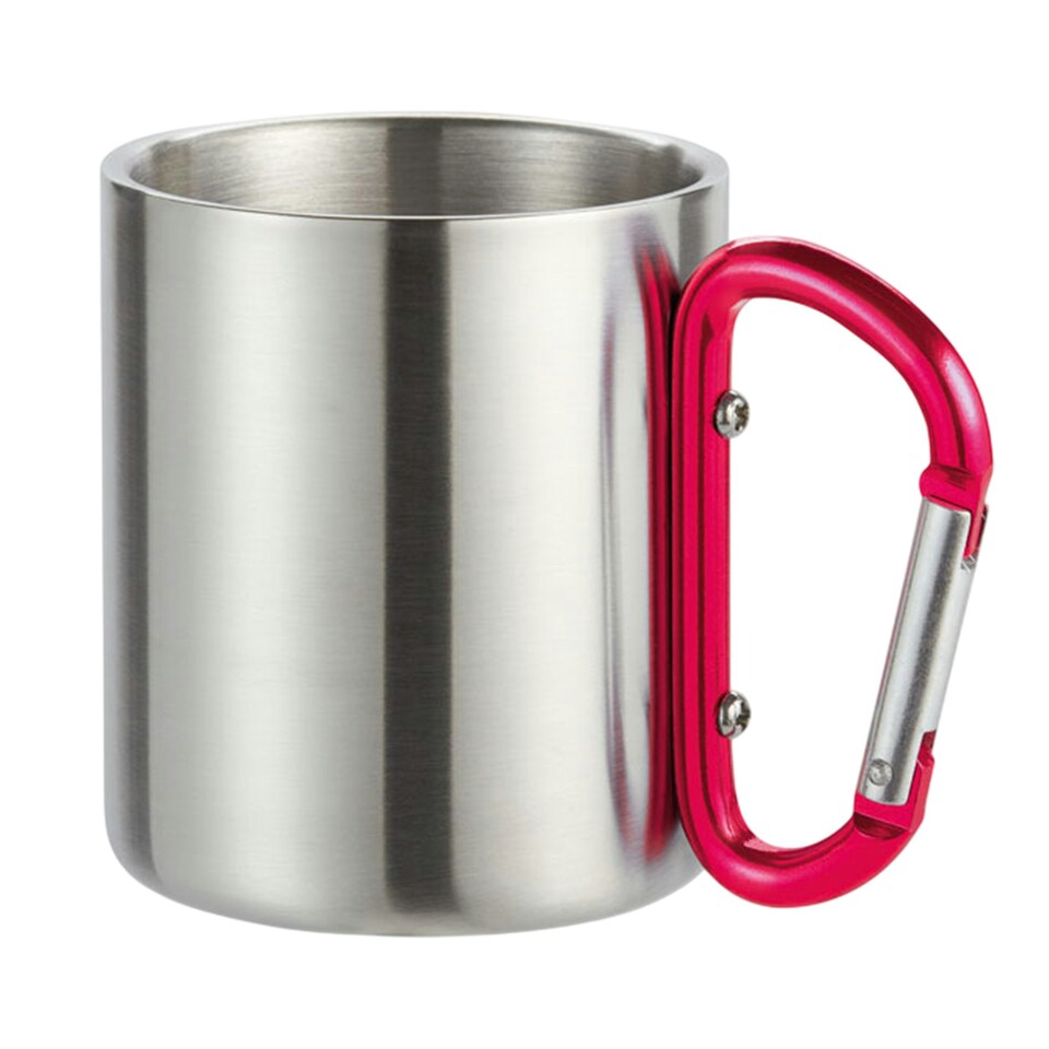 image 1 of MidOcean Trumbo Metal Carabiner Clip Mug - Red - One Size