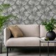 image 1 of Sublime JUNGLE TEXTURE MONO Wallpaper | Black | Black | 10m Length x 52cm Width