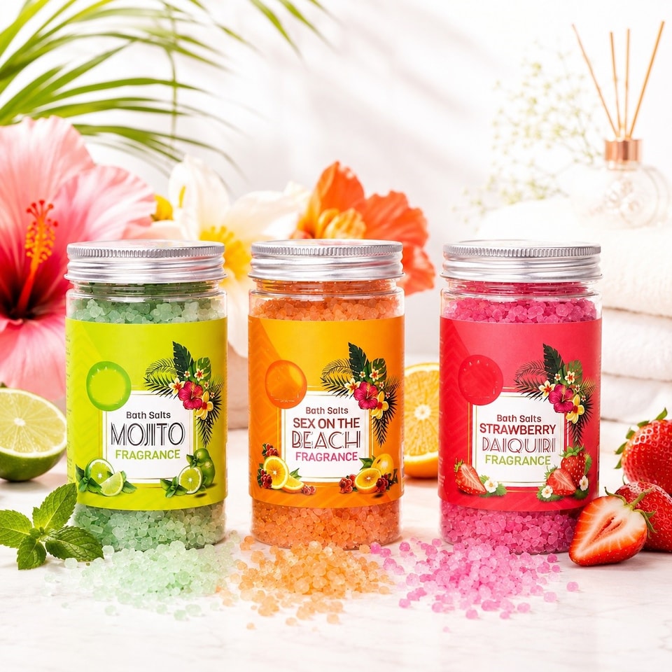 image 1 of 3 Cocktail Bath Salts Crystals Fruity Scent Mojito Strawberry Sex On Beach 320g