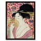 image 1 of Utamaro Kitagawa Framed Wall Art Print Woman With A Comb Portrait Home Décor