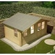 image 2 of 10ft x 14ft (2.95m x 4.15m) Rosco 44mm Wooden Log Cabin (19mm Tongue and Groove Floor and Roof) (10 x 14) (10x14)