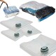 image 3 of Pack Of 3 Small 50x70cm Reusable Vacuum Compression Zipper Storage Bags With Airtight Valve For Home Use & Traveling White