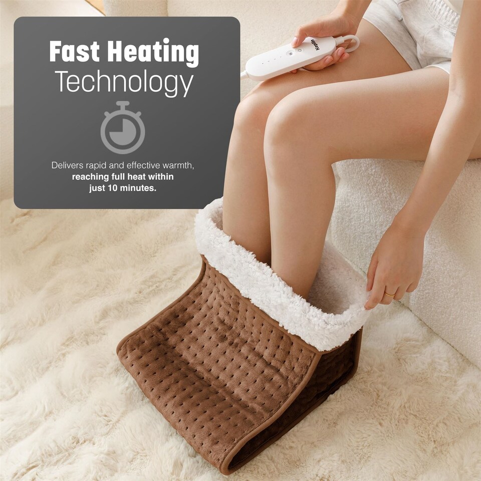 image 1 of Keplin Electric Foot Warmer with Adjustable Heat Settings and Timer