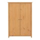 image 2 of Oslo 2 Door Wardrobe - L54 x W82 x H177 cm - Antique Pine Brown