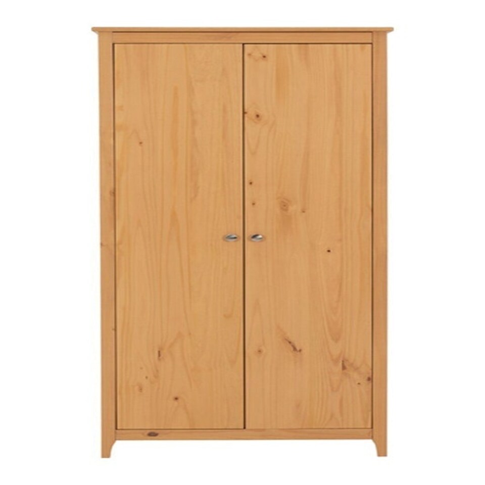 image 1 of Oslo 2 Door Wardrobe - L54 x W82 x H177 cm - Antique Pine Brown