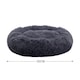 image 4 of Living and Home Calming Round Donut Plush Dog Cuddler Bed | Grey | Dark Grey