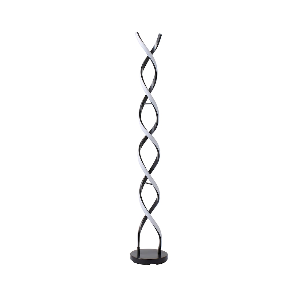 image 1 of ValueLights Infinity Black Double Twist Integrated LED Floor Lamp | Black