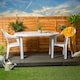 image 6 of Resol Gala 4 Seater Garden Dining Set - White | White | White