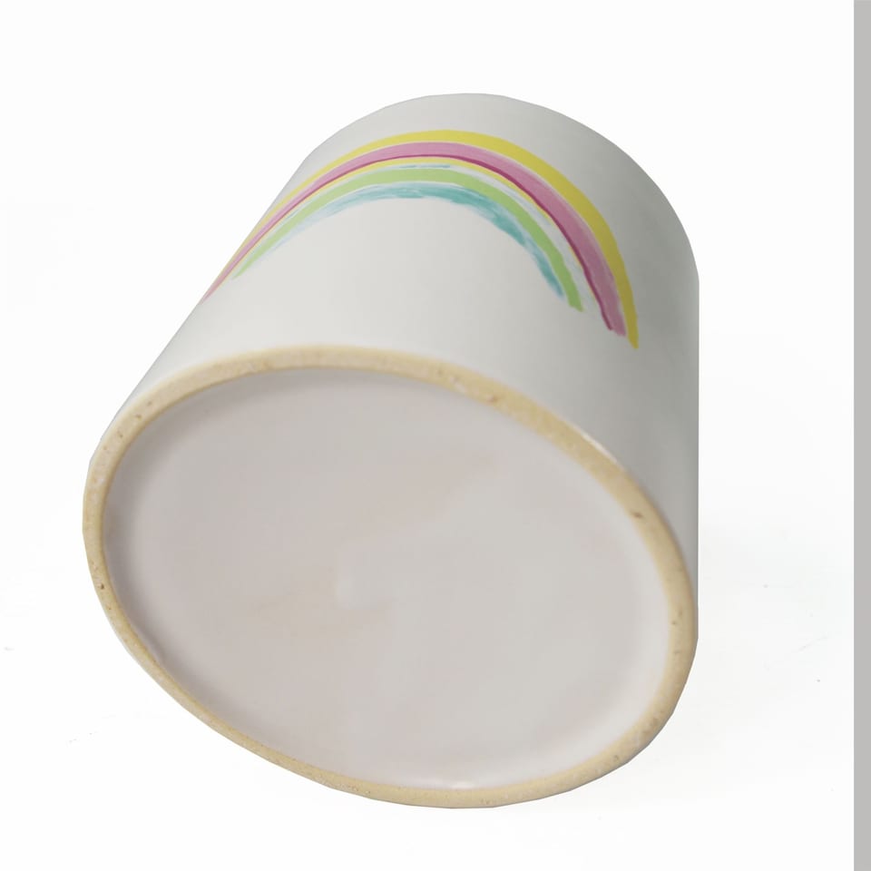 image 1 of Ceramic Rainbow Multicolour Ceramic Planter Plant Pot Botanik | Pink
