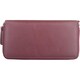 image 2 of Genuine Soft Leather Clutch Purse with Wrist Strap Pink | Raspberry/Fuchsia