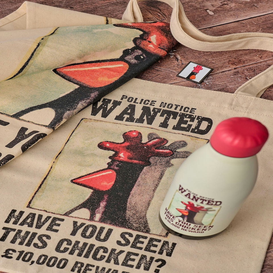 image 1 of Tea Towel Recycled Cotton - Wallace & Gromit (Feathers)