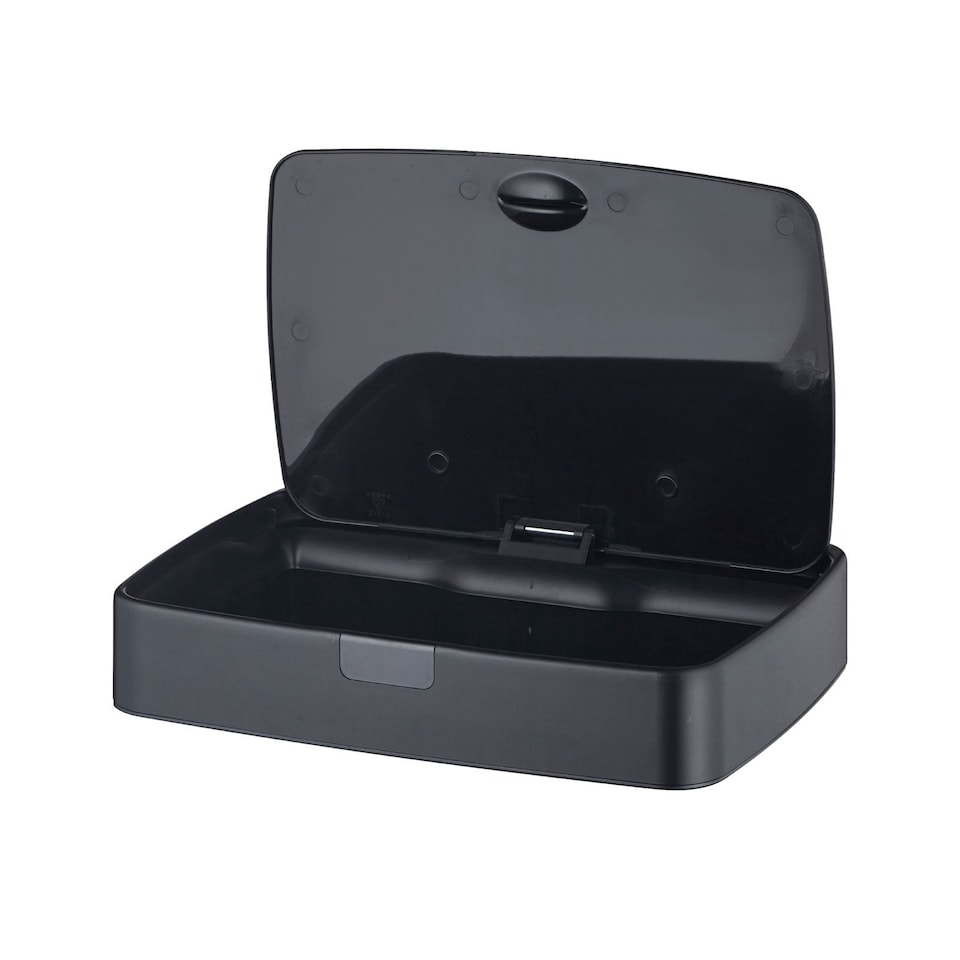 image 1 of Dihl Black 35L Kitchen Bin with Motion Sensor Lid, Automatic Battery Operated Trash Can, Hygienic Waste Disposal, 35 Litre Capacity, Black with Onyx Black Lid