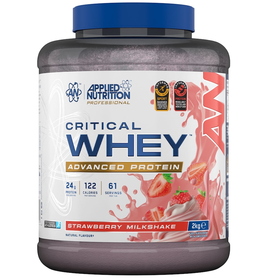 image 1 of Applied Nutrition Critical Whey Advanced Protein Powder - Strawberry Milkshake - 61 Servings