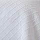 image 3 of Homescapes White Cotton Contemporary Diamond Pattern Matelassé Bedspread - Double | White