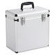 image 1 of Yaheetech Vinyl Storage Case with Lockable Latches Black Silver