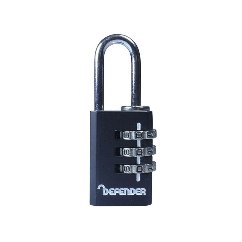 Defender Die-cast Combination Padlock - Multi Colour - 20mm