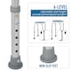 image 5 of HOMCOM 360 Degree Swivel Shower Stool w/ Non-Slip Feet for Disabled Blue